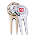 Divot Tool w/ Magnetic Ball Marker Antique Brass